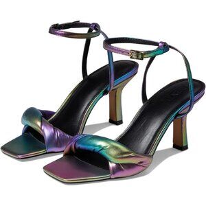 FARYLROBIN Ace Iridescent Ankle Strap Holiday Sandals Heels Size 11 NEW NWOB